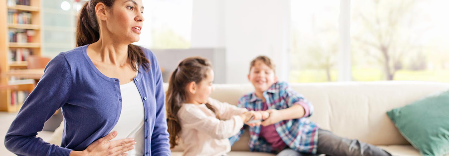 Vrouw met maagpijn